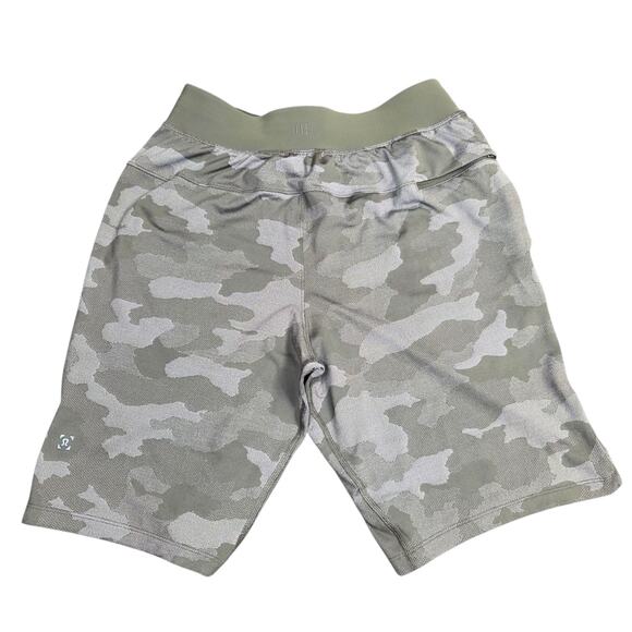 Lululemon Shorts Mens Small Green Camo T.H.E. Short 9" Inseam Linerless Athletic - Picture 1 of 11